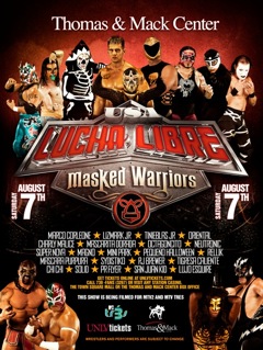 Lucha Libre USA Thomas and Mack Center event poster